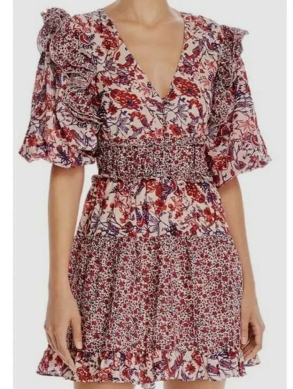 Saylor LACI FLORAL MINI DRESS IN MULTI Pink Combo